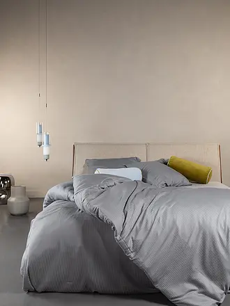 ESSENZA | Satin Bettwäsche 70x90cm / 140x200cm COLETTA Global Grey | grau